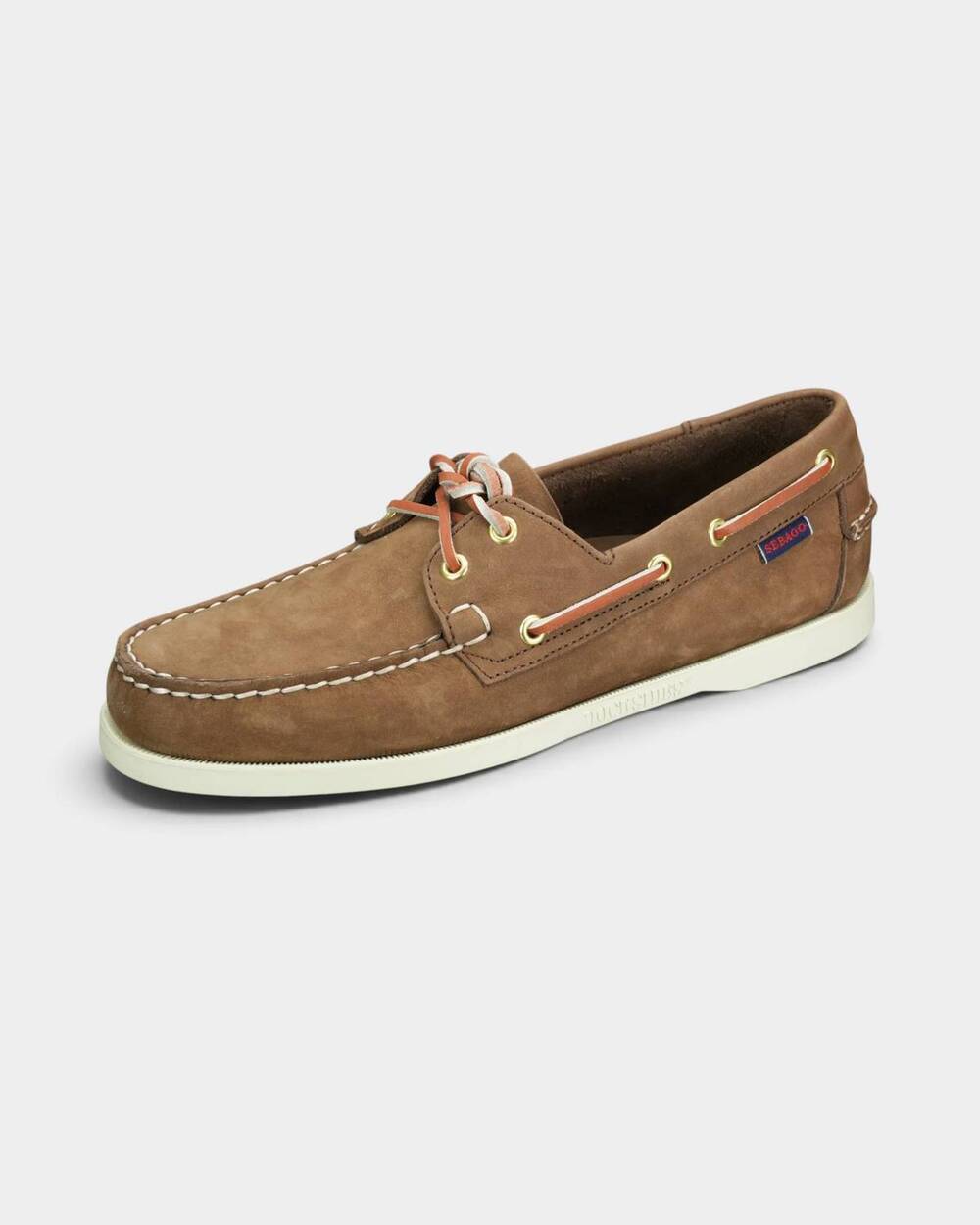 NEW SEBAGO men's portland nubuck boat shoes in brown